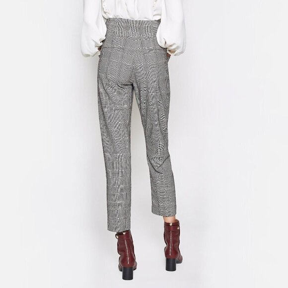NWT Joie plaid houndstooth blazer & high waisted pants pantsuit set, 4 - Picture 9 of 16